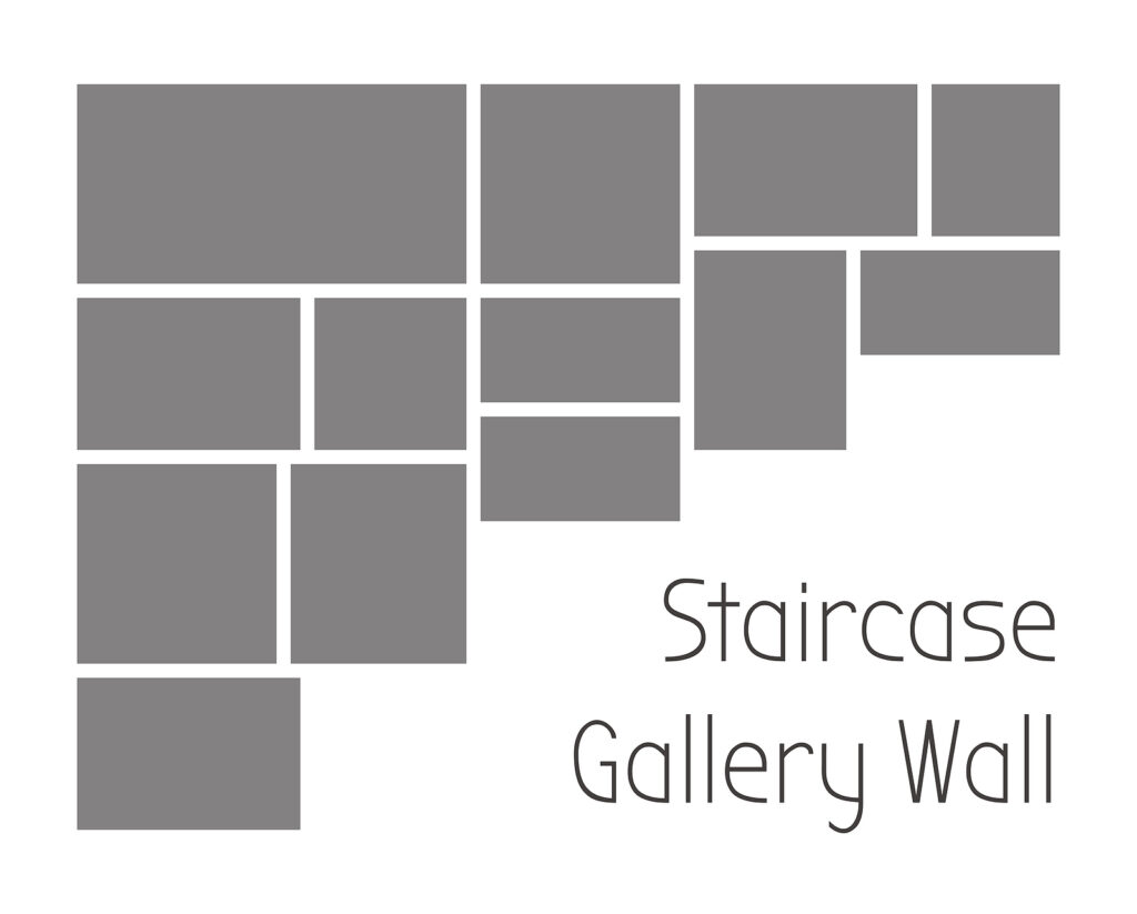 Template Collage Frames For Staircase Gallery Wall