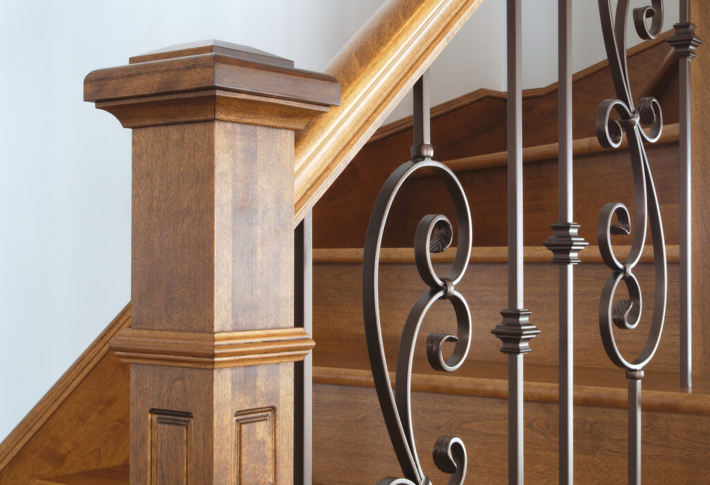 Hardwood Newel Post Staircase Classic Style Interior Steps Stair