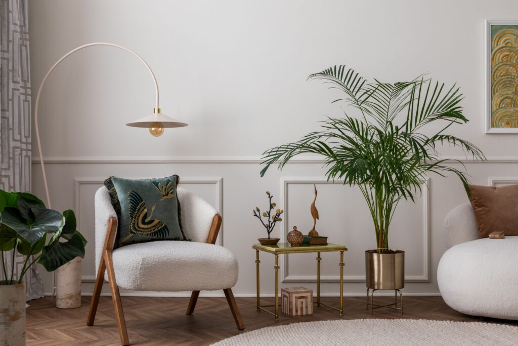 neutral, modern living room