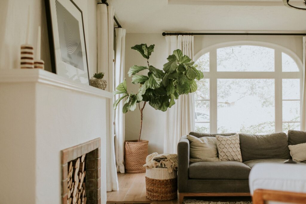 modern neutral living room 